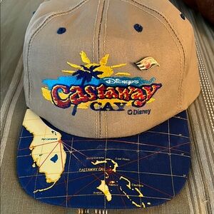 Disney Castaway Cay Tan and Blue Hat